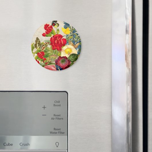 ヴィンテージ花束（蝶） マグネット (インサイチュ (冷蔵庫))