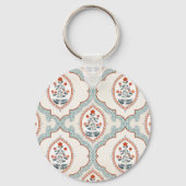 ヴィンテージ花枝、インディアン織物。 キーホルダー (裏面)