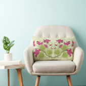 ヴィンテージ花柄かわいいガーリーファインアート ランバークッション (椅子)