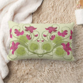 ヴィンテージ花柄かわいいガーリーファインアート ランバークッション (ブランケット)