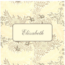 ヴィンテージ花柄の名札 シール