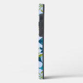 ヴィンテージ花柄アクアとグリーンフォンケース Case-Mate iPhoneケース (裏面 / 左)