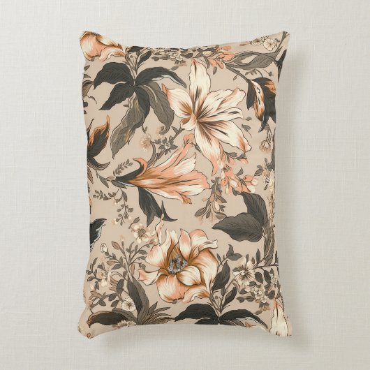 ヴィンテージ花柄アクセント枕 アクセントクッション (正面(垂直))