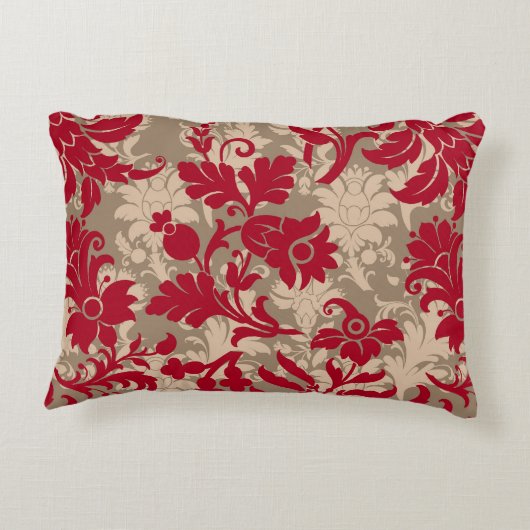 ヴィンテージ花柄アクセント枕 アクセントクッション (裏面)