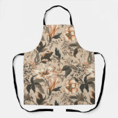 ヴィンテージ花柄オールオーバープリントエプロン エプロン (正面)
