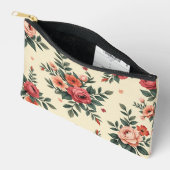 ヴィンテージ花柄クラシック優雅 アクセサリーポーチ (見開き)