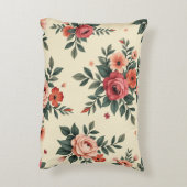 ヴィンテージ花柄クラシック優雅 アクセントクッション (裏面(縦))