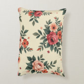 ヴィンテージ花柄クラシック優雅 アクセントクッション (裏面(縦))