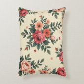 ヴィンテージ花柄クラシック優雅 アクセントクッション (正面(垂直))