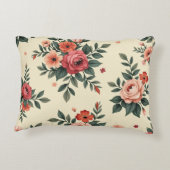 ヴィンテージ花柄クラシック優雅 アクセントクッション (裏面)