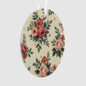 ヴィンテージ花柄クラシック優雅 オーナメント (正面)