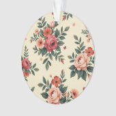 ヴィンテージ花柄クラシック優雅 オーナメント (正面)