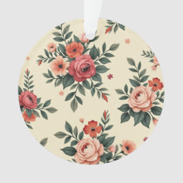 ヴィンテージ花柄クラシック優雅 オーナメント