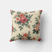 ヴィンテージ花柄クラシック優雅 クッション (裏面)