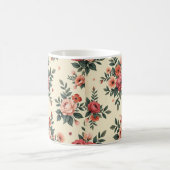 ヴィンテージ花柄クラシック優雅 コーヒーマグカップ (中央)