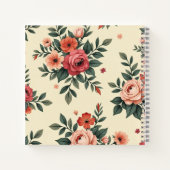 ヴィンテージ花柄クラシック優雅 ノートブック (裏面)