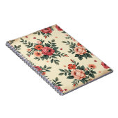 ヴィンテージ花柄クラシック優雅 ノートブック (右側)