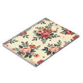 ヴィンテージ花柄クラシック優雅 ノートブック (左側)