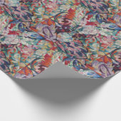 ヴィンテージ花柄グラジオラス ラッピングペーパー (角)