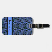 ヴィンテージ花柄デザイン ラゲッジタグ (正面横)