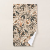 ヴィンテージ花柄バスルーム用タオルセット バスタオルセット (ハンドタオル)