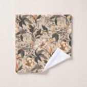 ヴィンテージ花柄バスルーム用タオルセット バスタオルセット (ウォッシュタオル)