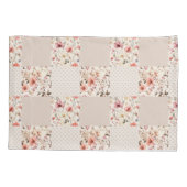 ヴィンテージ花柄パッチワーク 枕カバー (裏面)