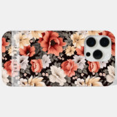 ヴィンテージ花柄パーソナライズされたiPhoneケース Case-Mate iPhoneケース (裏面 (横))