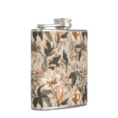 ヴィンテージ花柄ビニール包まれたフラスコ フラスク (右)