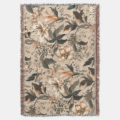 ヴィンテージ花柄ブランケット スローブランケット (正面縦)