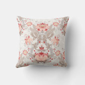 ヴィンテージ花柄モノグラム角枕 クッション (裏面)