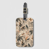 ヴィンテージ花柄ラゲッジタグ ラゲッジタグ (正面縦)