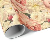 ヴィンテージ花柄ラッピング紙 ラッピングペーパー (ロールコーナー)