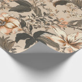 ヴィンテージ花柄ラッピング紙 ラッピングペーパー (角)