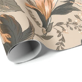 ヴィンテージ花柄ラッピング紙 ラッピングペーパー (ロールコーナー)