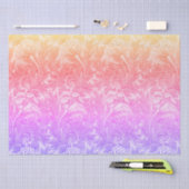 ヴィンテージ花柄包み紙 薄葉紙 (クラフト)