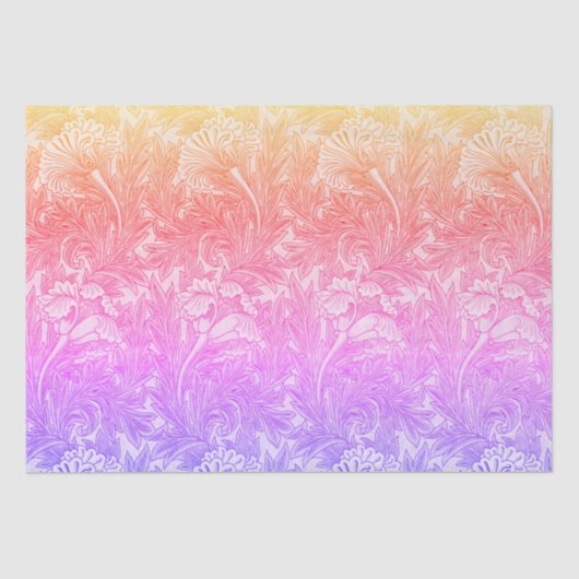 ヴィンテージ花柄包み紙 薄葉紙 (正面)