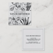 ヴィンテージ花柄名刺 スクエア名刺 (正面/裏面)