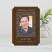 ヴィンテージ花柄悔やみや弔慰サンキューカード サンキューカード (スタンド正面)