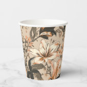 ヴィンテージ花柄紙カップ 紙コップ (正面)