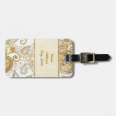 ヴィンテージ花柄2 ラゲッジタグ (正面横)