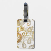 ヴィンテージ花柄2 ラゲッジタグ (裏面縦)