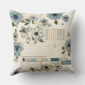 ヴィンテージ花柄 クッション (裏面)