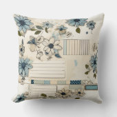 ヴィンテージ花柄 クッション (正面)