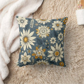 ヴィンテージ花柄 クッション (ブランケット)