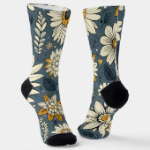 ヴィンテージ花柄 ソックス (傾斜あり)
