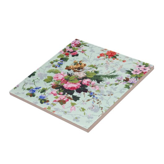 ヴィンテージ花柄 タイル (側面)