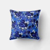 ヴィンテージ花柄 |ブルーホワイト&ネイビー クッション (裏面)