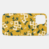 ヴィンテージ花柄、小さな白い花。 Case-Mate iPhoneケース (裏面 (横))