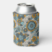 ヴィンテージ花柄 缶クーラー (缶裏面)